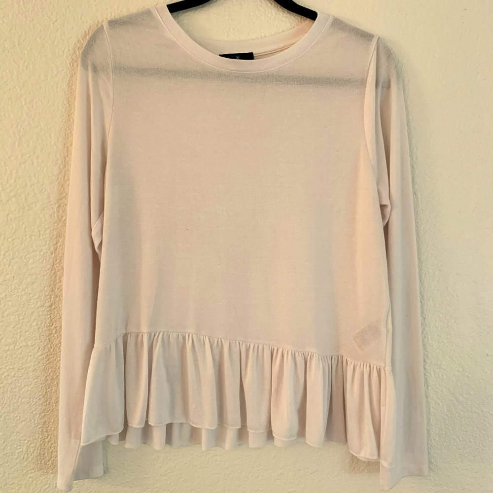 GAP size large long sleeve peplum top